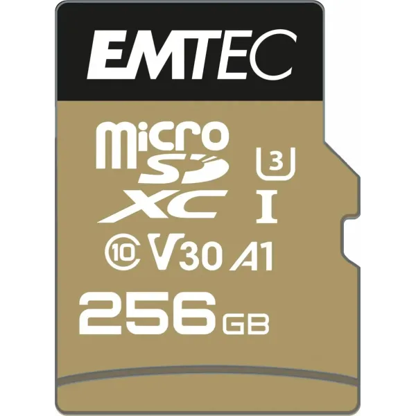 Emtec Speedin Pro MicroSDXC 256GB Clase 10 U3 V30 UHS-I + Adaptador SD