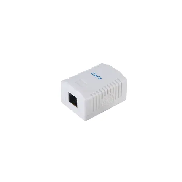 Roseta De Superficie Categoria 6 1 Hembra Rj45 Color Blanco