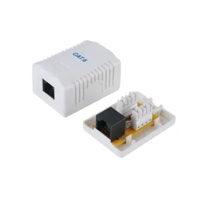 Roseta De Superficie Categoria 6 1 Hembra Rj45 Color Blanco Roseta De Superficie Categoria 6 1 Hembra Rj45 Color Blanco