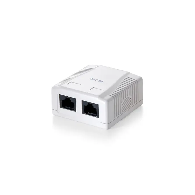 Roseta de Superficie Cat6 2 Conectores Red Hembra RJ-45