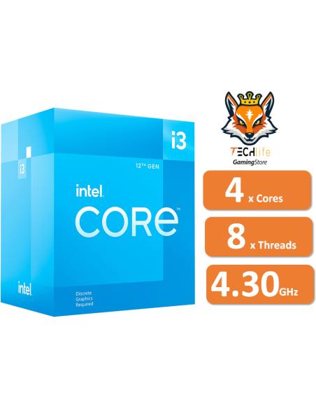 Intel Core i3-12100F 4x Cores a 3.30Ghz/4.3Ghz 12MB Socket 1700 | T...