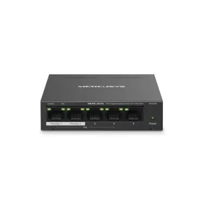 Mercusys MS105GP Switch Gigabit Ethernet de 5 puertos PoE
