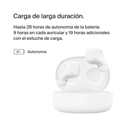 Belkin auriculares True Wireless SoundForm Bolt Blancos