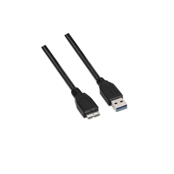 Cable USB 3.0 Aisens A105-0044/ USB Macho - MicroUSB Macho/ Hasta 9W/ 625Mbps/ 2m/ Negro