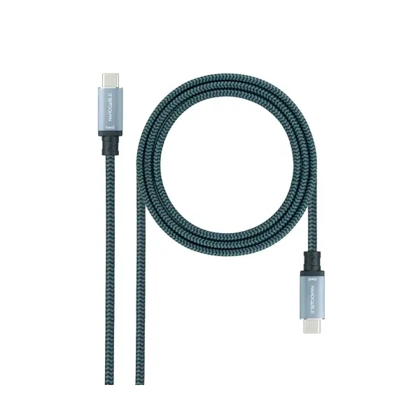 Nanocable Cable USB-C 3.1 Macho/Macho 1.5m Gris/Negro