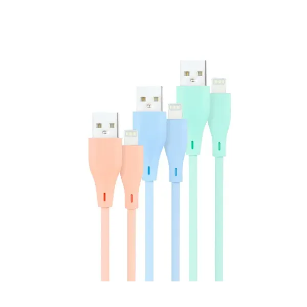 Nanocable Pack 3 Cables USB 2.0 a Lightning Macho/Macho 1m Rosa/Azul/Verde