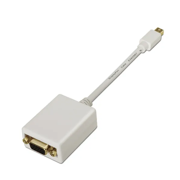 Conversor Aisens A125-0136/ Mini DisplayPort Macho - VGA Hembra/ 15cm/ Blanco