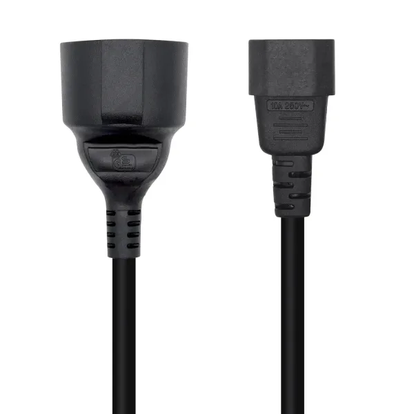 Aisens Cable de Alimentación C14 a CEE7 Macho/Hembra 25cm Negro 