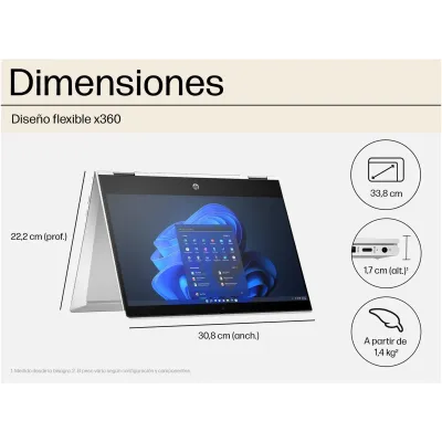 HP Pro x360 435 G10 2en1 14" Táctil - AMD Ryzen 5 Pro 7530u