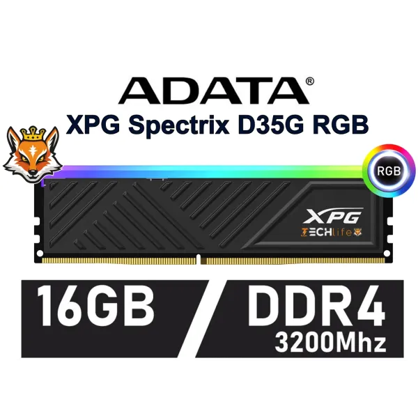 ADATA XPG Spectrix D35G RGB 16GB DDR4 a 3200MHz CL18 1.35v