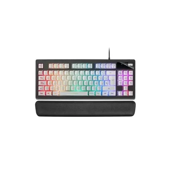 Teclado H-mecanico Compacto Tkl Mars Gaming Mkaxes Botones Color White Estructura Black Boton Roller