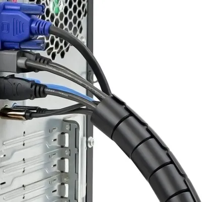 Aisens A151-0406 Organizador de Cables en Espiral Negro