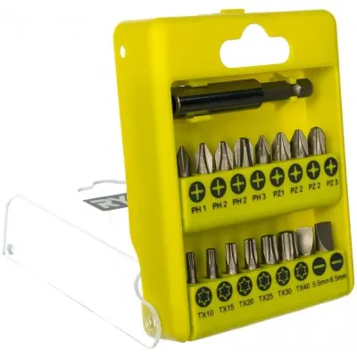 Estuche de 21 Puntas para Atornillar Ryobi RAK17SD Estuche de 21 Puntas para Atornillar Ryobi RAK17SD
