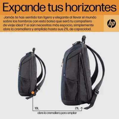 HP Travel 18L Mochila Azul Noche para Portátil 15.6" HP Travel 18L Mochila Azul Noche para Portátil 15.6"