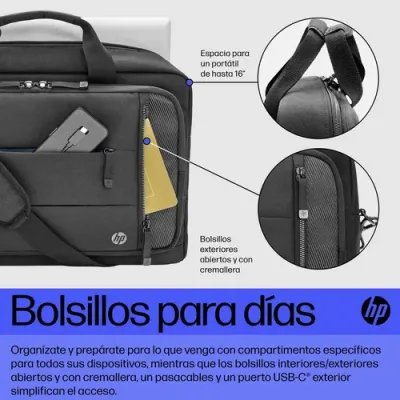 Maletín HP Renew Executive para Portátiles hasta 16'/ Negro Maletín HP Renew Executive para Portátiles hasta 16'/ Negro