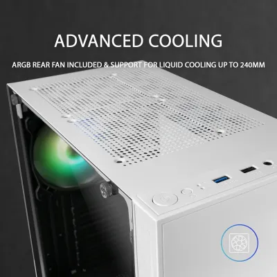 Mars Gaming MC-U3 Cristal Templado ARGB USB 3.0 Blanca Mars Gaming MC-U3 Cristal Templado ARGB USB 3.0 Blanca