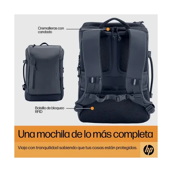 Mochila HP Travel para Portátiles hasta 15.6'/ Gris
