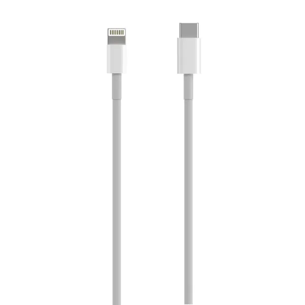 Cable USB 2.0 Tipo-C Lightning Aisens A102-0543/ USB Tipo-C Macho - Lightning Macho/ Hasta 2.5W/ 60Mbps/ 50cm/ Blanco
