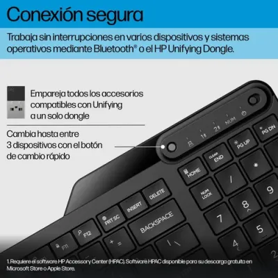 Teclado Inalámbrico HP 475 Dual/ Negro Teclado Inalámbrico HP 475 Dual/ Negro
