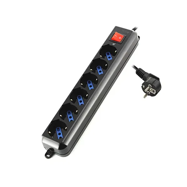 Ewent Regleta 6 Tomas con Interruptor Negro