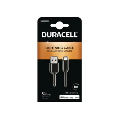 Cable USB Lightning Duracell USB5012A/ USB Macho - Lightning Cable USB Lightning Duracell USB5012A/ USB Macho - Lightning