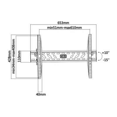 Aisens WT70T-019 Soporte para TV de 37" a 70" VESA 600x400 Máx.