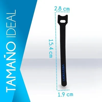 Tira Organizadora de Cables Vention KAC00/ 15cm/ Pack de 6 Tira Organizadora de Cables Vention KAC00/ 15cm/ Pack de 6