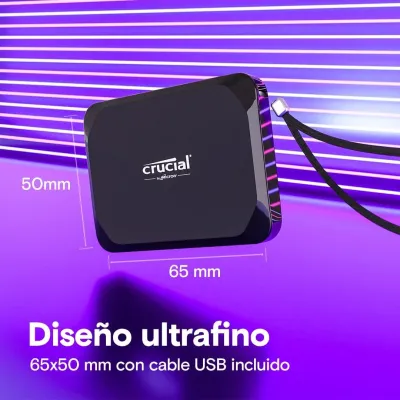 Crucial X9 Disco Externo SSD 4TB USB-C Negro Crucial X9 Disco Externo SSD 4TB USB-C Negro