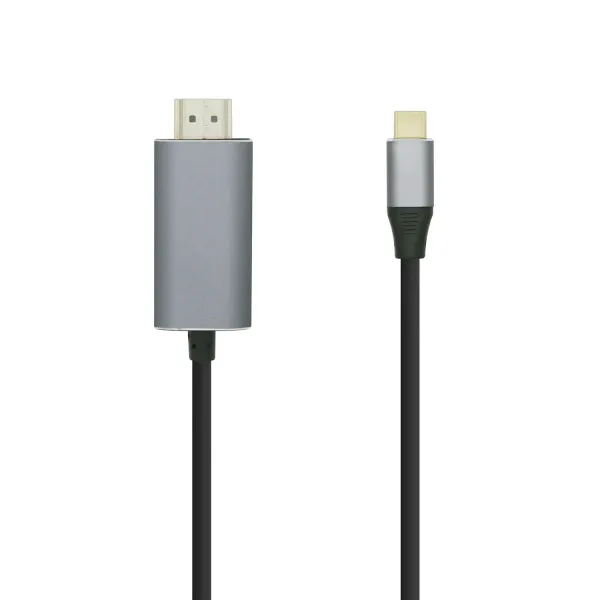 Aisens Cable USB-C a HDMI Macho/Macho 0.8m Plateado/Negro 
