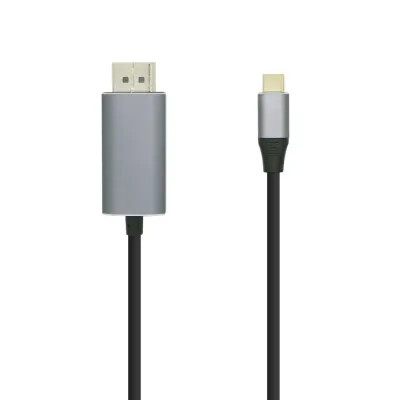 Aisens Cable USB-C a DisplayPort Macho/Macho 0.8m Plateado/Negro Aisens Cable USB-C a DisplayPort Macho/Macho 0.8m Plateado/Negro