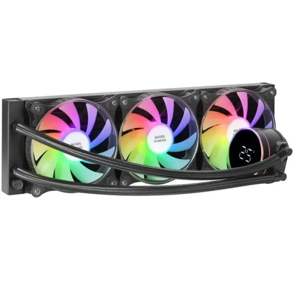 Mars Gaming ML-LCD360 Refrigeración Líquida AIO TDP 600W 3x Ventilador FDB ARGB Pantalla LCD Negro