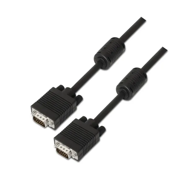 Aisens Cable SVGA con Ferrita Macho/Macho 25m Negro