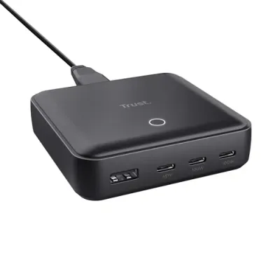 Cargador de Sobremesa Trust Maxo/ 3xUSB Tipo-C/ 1xUSB/ 100W Cargador de Sobremesa Trust Maxo/ 3xUSB Tipo-C/ 1xUSB/ 100W