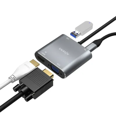 Aisens A109-0626 Adaptador USB-C a HDMI/VGA/USB-C/USB 3.0 15cm Aisens A109-0626 Adaptador USB-C a HDMI/VGA/USB-C/USB 3.0 15cm