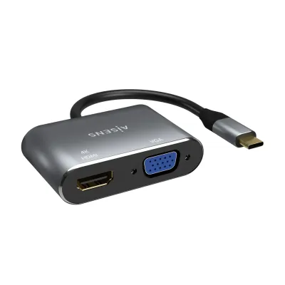 Aisens A109-0627 Adaptador USB-C a VGA/HDMI 15cm Gris Aisens A109-0627 Adaptador USB-C a VGA/HDMI 15cm Gris