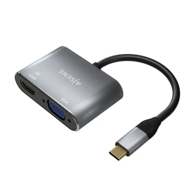 Aisens A109-0627 Adaptador USB-C a VGA/HDMI 15cm Gris Aisens A109-0627 Adaptador USB-C a VGA/HDMI 15cm Gris