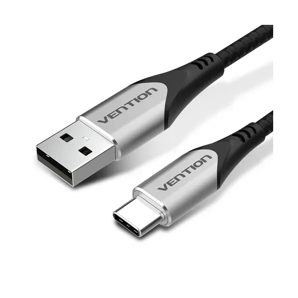 Cable USB 2.0 Tipo-C Vention CODHG/ USB Macho - USB Tipo-C Macho/ Hasta 60W/ 480Mbps/ 1.5m/ Gris