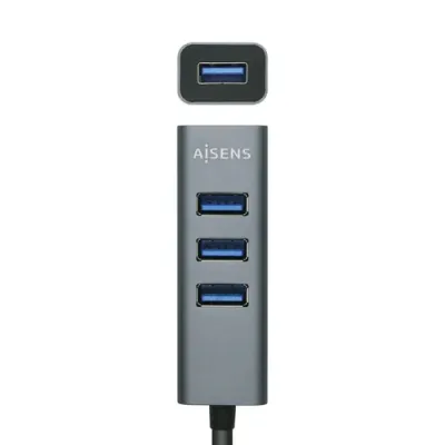 Aisens Adaptador Hub 4x USB 3.0 Negro