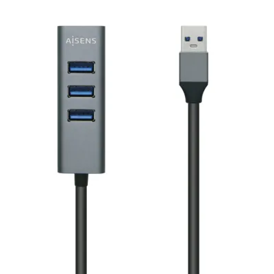 Aisens Adaptador Hub 4x USB 3.0 Negro