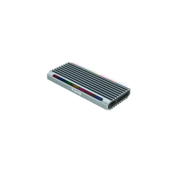 TooQ Shinobi Caja Externa para SSD M.2 NGFF/NVMe USB-A 3.1 Gen2 RGB Gris