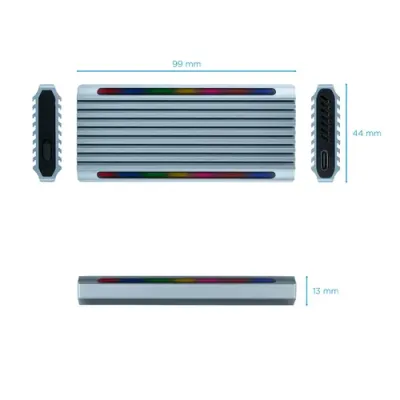 TooQ Shinobi Caja Externa para SSD M.2 NGFF/NVMe USB-A 3.1 Gen2