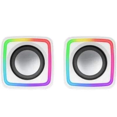 Mars Gaming MSCUBEW Altavoces Gaming RGB DSP 8W Blancos