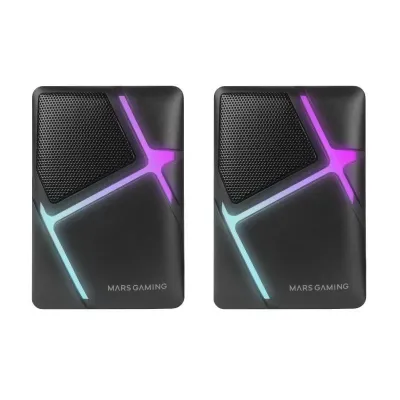 Mars Gaming MS-H Altavoces Compactos RGB 10W Negros Mars Gaming MS-H Altavoces Compactos RGB 10W Negros
