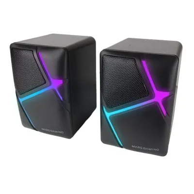 Mars Gaming MS-H Altavoces Compactos RGB 10W Negros Mars Gaming MS-H Altavoces Compactos RGB 10W Negros