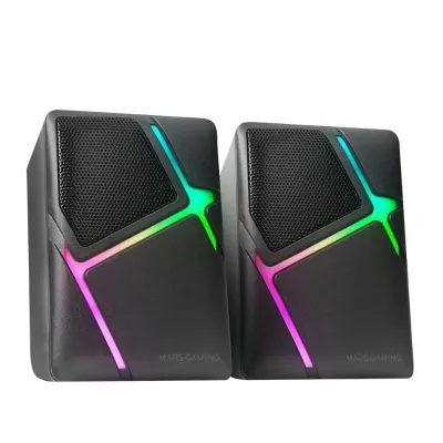 Mars Gaming MS-H Altavoces Compactos RGB 10W Negros Mars Gaming MS-H Altavoces Compactos RGB 10W Negros