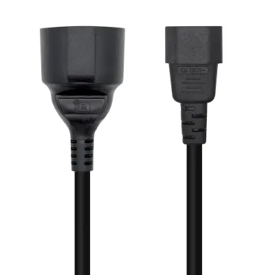Aisens Cable de Alimentación C14 a CEE7 Macho/Hembra 25cm Negro Aisens Cable de Alimentación C14 a CEE7 Macho/Hembra 25cm Negro