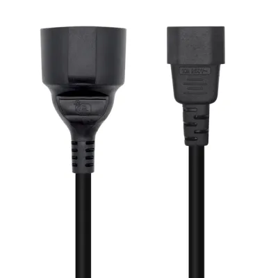 Aisens Cable de Alimentación C14 a CEE7 Macho/Hembra 25cm Negro Aisens Cable de Alimentación C14 a CEE7 Macho/Hembra 25cm Negro