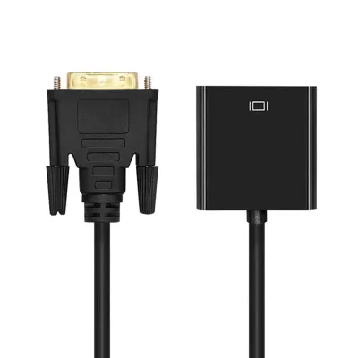 Aisens Adaptador DVI-D a VGA Macho/Macho 10cm Negro