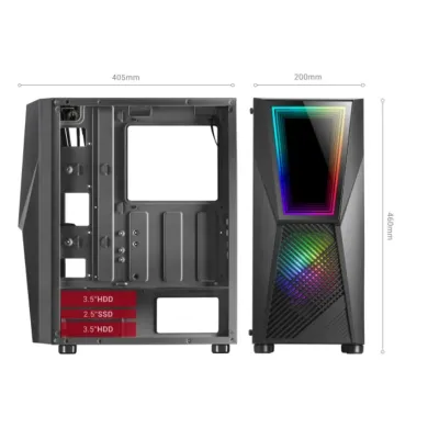 Mars Gaming MC777 Infinity Mirror ARGB Cristal Templado USB 3.0 Mars Gaming MC777 Infinity Mirror ARGB Cristal Templado USB 3.0