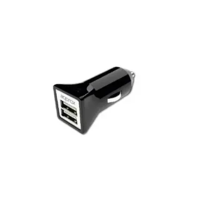 Approx Cargador de Coche 2 Puertos USB Negro